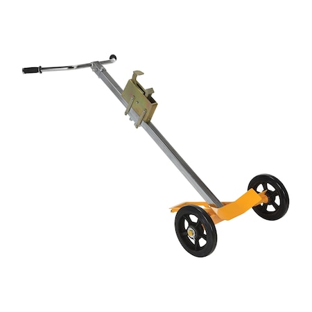 Vestil Gray and Yellow Deluxe Tilt Back Drum Truck 1000 lb Mold On Rubber DBT-1000